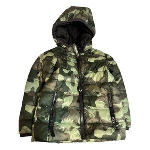 Okie Dokie Toddler 4 Camouflage Hooded Puffer Jacket